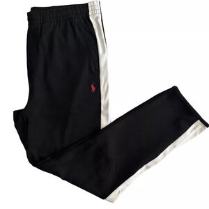 POLO RALPH LAUREN Men's Black-White Interlock Tapered Track Pant 710743327001
